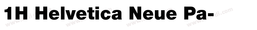 1H Helvetica Neue Pa字体转换
